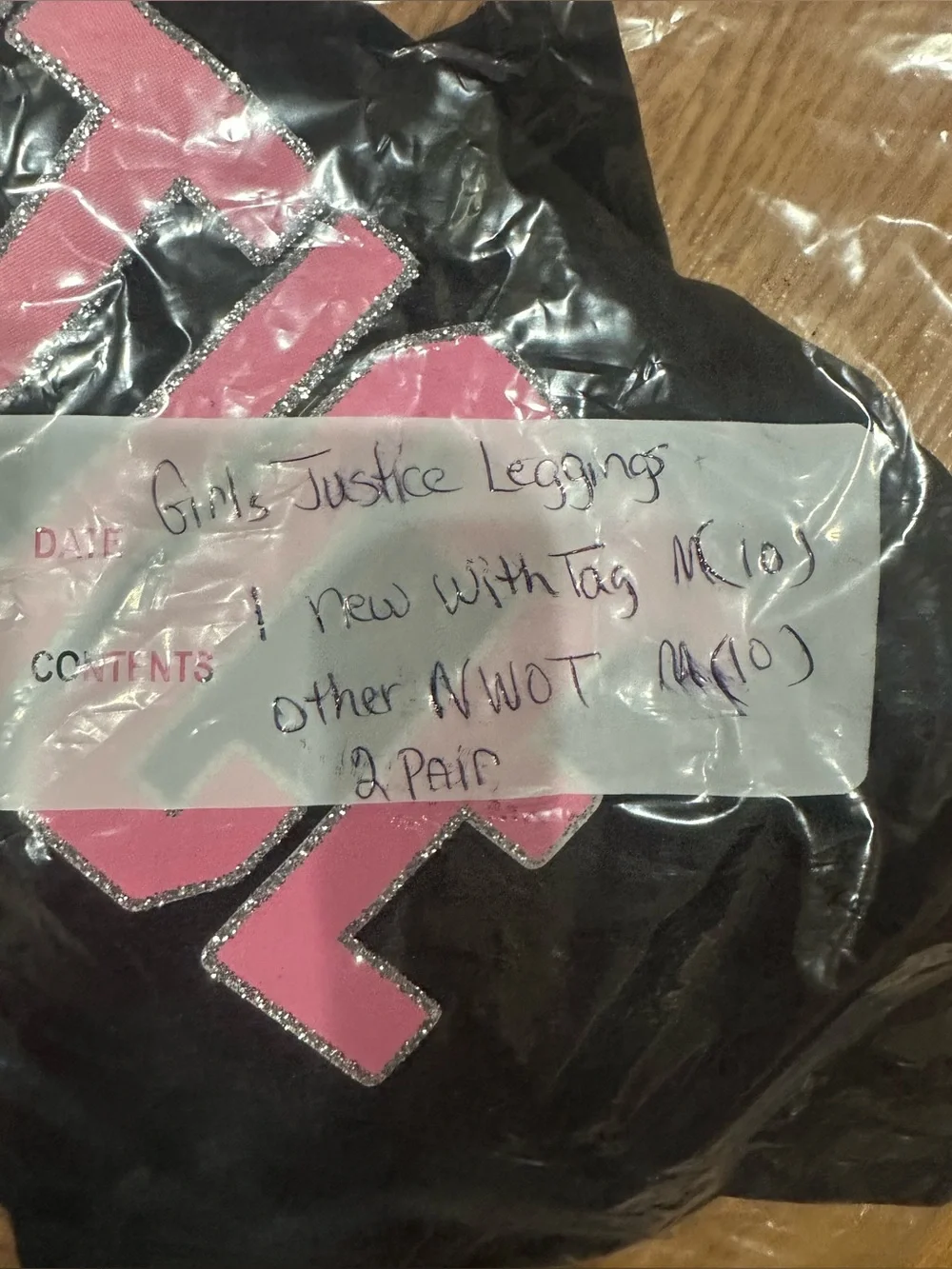 NEW 2 Pair Justice girls bottoms pants size 10